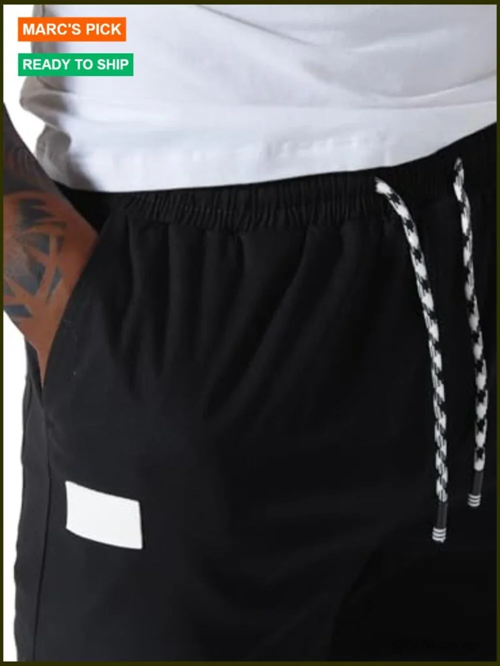 Men's Cargo Joggers Cotton Sweatpants Drawstring Elastic Waist Multi-Pocket